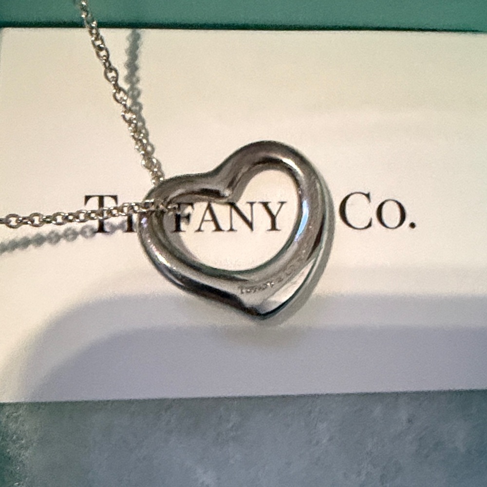Tiffany & Co. Silver Open Heart Necklace